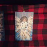Mini Canvas Christmas Ornament - Angel 2